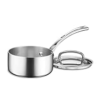 Cuisinart French Classic Tri-Ply Stainless 1-Quart Saucepan with Cover,Silver