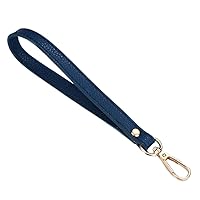 Chic Vegan Leather Short Wristlet Strap Gold Hook Clasp Chain Purse Accessories Handbag Clutch Wallet
