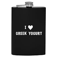 I Heart Love Greek Yogurt - 8oz Hip Drinking Alcohol Flask