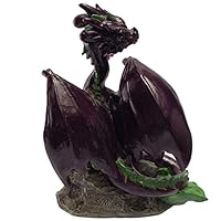Pacific Giftware Dragon Fantasy Eggplant Dragon Resin Figurine