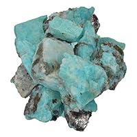 Materials: 2 lbs Bulk Rough Amazonite Stones from Madagascar - Raw Natural Crystals for Cabbing, Cutting, Lapidary, Tumbling, Polishing, Wire Wrapping, Wicca and Reiki Crystal Healing