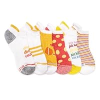 MUK LUKS Women's 6 Pack Pickleball Ankle Socks, Multi, OS