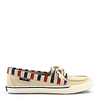 Sperry Women's Lounge Away Sneaker, Natural/Red, 8 M US