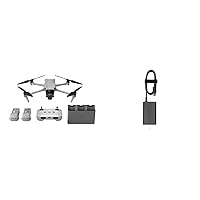 DJI Air 3 Fly More Combo (DJI RC-N2) + 65W Portable Charger, Drone with Camera for Adults 4K HDR, Medium Tele & Wide-Angle Dual Primary Cameras, 46-Min Max Flight Time, 48MP, Two Extra Batteries