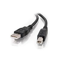 C2G USB 2.0 Cable, USB A to B Cable, Black Data Transfer Cable, 2 Meters (6.56 Feet) C2G USB Cable, C2G 28102
