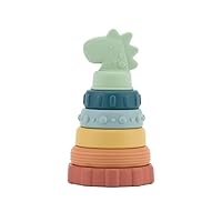 Itzy Ritzy - Itzy Stacker Silicone Stacking and Teething Toy, Dinosaur (STACK8449)