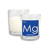 Chestry Elements Period Table Alkaline Earth Metal Magnesium Mg White Candles Glass Scented Incense Wax