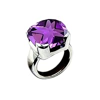 Choose Your Gemstone Engagement Jewelry sterling silver Cushion Shape Beautiful Design Wedding Gemstone Wedding Promise Gift Casual Wear Party Wear Daily Wear Office Wear US Size 4 to 12