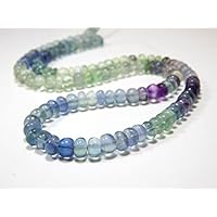 Fluorite Shaded Roundelle Beads/Fluorite Shaded Smooth Beads 100 Persent Natural Gemstone Size 6x5.mm 18