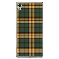 SECOND SKIN Check Green x Yellow (Clear) / for Xperia Z4 SO-03G/docomo DSO03G-PCCL-298-Y250