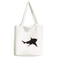 Ocean Black Shark Biology Fish Tote Canvas Bag Shopping Satchel Casual Handbag
