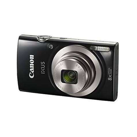 Canon IXUS 185 /Elph 180 Black Digital Compact Camera (International Model No Warranty)
