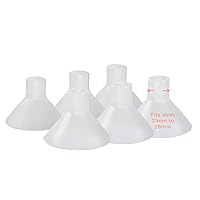Breast Pump Cushion 2.0 - Soft, Stretchy, Clear Breast Pump Sizing Insert for Flange Comfort & Fit - BPA Free, Food Safe - Compatible with Flange Sizes 21-28mm (3 Pair Bundle)