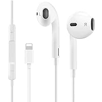 Headphones for iPhone Wired Stereo Sound,Earbuds with Microphone and Volume Control,Isolation Noise Compatible with iPhone 14/13/12/11/7/8/8plus X/Xs/XR/Xs max/pro/se, Supports All iOS Systems