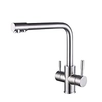 Faucets,3 Way Water Filter Tap Kitchen Taps 3 in 1 Stainless Steel Water Purification Direct Drinking Water Filter Hot and Cold Kitchen Water Purifier Sink Faucet