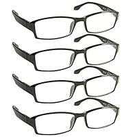 TruVision Readers 9501H Reading Glasses for Men or Women, 1/4 Pk