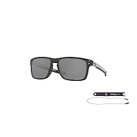 Oakley Holbrook Mix OO9384 Rectangle Sunglasses for Men + BUNDLE Leash +Designer iWear Care Kit