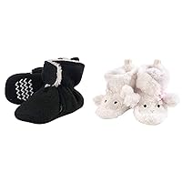 Hudson Baby Cozy Fleece and Sherpa Booties, 2-Pack