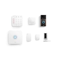 Ring Video Doorbell with All-new Ring Indoor Cam (White) and Ring Alarm 5-Piece (White)
