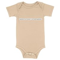 I Want a Ticket to Anywhere Baby Jersey Onesie - Quotes Baby Onesie - Cool Baby One-Piece