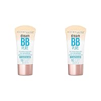 Maybelline Dream Pure Skin Clearing BB Cream, 8-in-1 Skin Perfecting Beauty Balm With 2% Salicylic Acid, Sheer Tint Coverage, Oil-Free, Light/Medium, 1 Count (Pack of 2)