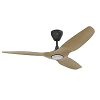 Haiku L, Smart Ceiling Fan – Energy Efficient Cooling for Home, Bedroom, Office, Living Space, and More – 16 Lighting Settings with 7 Speed Settings – 52” - Caramel/Black