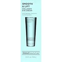 Global Beauty Care Smooth & Lift Collagen Eye Cream with Peptides, Hyaluronic Acid & Squalane 0.5fl oz