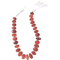 Carnelian Jewelry Gemstone Necklace Beads - Rondelle Handmade Natural Carnelian is Perfect for DIY Jewelry Making Earrings, Bracelet CHIK-STNRD-24408