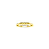 1.00 Ctw Round Cut Lab Created Yellow Sapphire Half Eternity Wedding Engagement Band Ring 14K Yellow Gold Plated