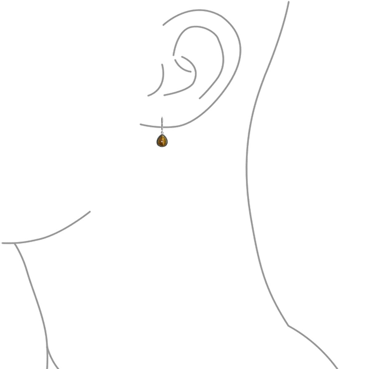 SURYAGEMS Choose Your Pear Shape Gemstone Leverback Earring 925 Sterling Silver Drop & Dangle Birthstone Earrings Chakra Healing Gift Jewelry For Women Girls