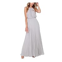 Women's Long Boho Slim Dress Halter Neck Sleeveless Summer Casual Dress Holiday Long Beach Party Dress