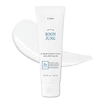 ETUDE SoonJung 2x Barrier Intensive Cream 60ml (21AD) | Hypoallergenic Shea Butter Hydrating Facial Cream for Sensitive Skin, Water-oil Balance Panthenol Heals Damaged Skin | K-beauty