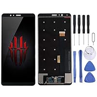 Lihuoxiu Cell Phone Replacement Parts LCD Screen and Digitizer Full Assembly for ZTE Nubia Red Devil Red Magic NX609J Telephone Accessories (Color : Black)