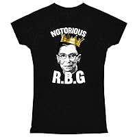 Pop Threads Notorious R.B.G. RBG Supreme Court Political Tee Shirt for Women