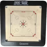 KD SISCAA Carrom Board Fighter Indoor Board Game Approved by Carrom Federation of India & Maharashtra Carrom Association (Bulldog, 24 mm)