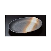 Transformable Platter, Ibushi Bimen 9.0 Oval Plate, 10.6 x 7.9 x 1.4 inches (27 x 20 x 3.5 cm), Restaurant, Ryokan, Japanese Tableware, Restaurant, Commercial Use