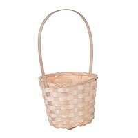 Mini Woven Baskets Bamboo Storage Baskets with Handle for Party Favors Candy Gift Flower Girl Basket for Party Supplies 5pcs S Flower Girl Basket Wicker Basket with Handle Stair Basket
