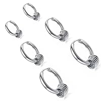 Surgical stainless steel Huggie round earrings/8mm 10mm 12mm stainless steel small hoop earrings are hypoallergenic, suitable for women and men