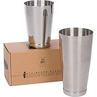 A Bar Above Professional Boston Shakers Set - 18 oz & 28 oz Weighted Cocktail Shaker Set For Bartenders - Pro Bar Shaker Made from Premium Stainless Steel 304. Essential Bar Tools For Drink Making