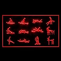 Sex Funny Gift Fancy Posture Fantasy Classic Exhibit LED Light Sign 180029 Color Red