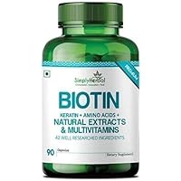 LAM Biotin Vitamin B7 Capsules for Hair & Skin Enriched with Keratin + Multivitamin + Amino Acid for Men Women (90 Capsules)