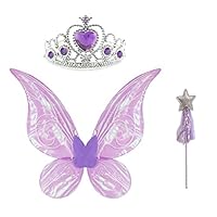 Fairy Wings for Girls,Halloween Butterfly Fairy Wings set Costume for Fairy Costumes Sparkle Fairy Princess Wings Party