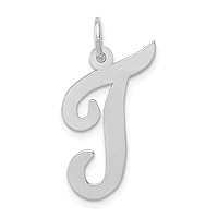 14k Gold Large Script Letter Name Personalized Monogram Initial Charm Pendant Necklace Jewelry for Women in Yellow Gold White Gold Choice of Initials and Variety of Options