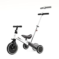 XJD 7 in 1 Toddler Bike with Push Handle,Tricycles for 1 to 3 Years Old, Toddler Tricycle with Push Handle for Boy Girl, Baby Bike Balance Bike with Adjustable Seat Height and Removable Pedal