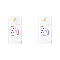 Dove VitaminCare+ Aluminum Free Deodorant Stick Raspberry & Rose and Lavender & Chamomile Scents for 72H Odor Protection 2.6 oz Each