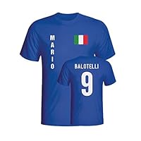 Mario Balotelli Italy Flag T-Shirt (Blue) - Kids