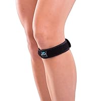 DonJoy Advantage DA161KB01-BLK Patella Tendon Strap for Tendonitis, Chondromalacia, Tubular Buttress for Pain Relief, Adjustable for Right or Left Knee, 13