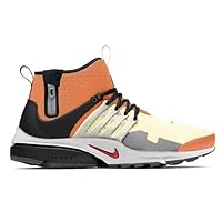 Nike DC8751-700 Air Presto Mid Utility Shoes, Casual Sneakers, Running, Mid Cut, Bicycle, Yellow, Black, White, Gray Brown, Yellow, Black, White