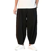 and Loose Men' Pants Male Summer Breathable Solid Fitness Streetwear