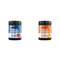 Optimum Nutrition Amino Energy Pre Workout with BCAA, Amino Acids, Energy Powder, 65 Servings - Blue Raspberry and Orange Cooler Flavors